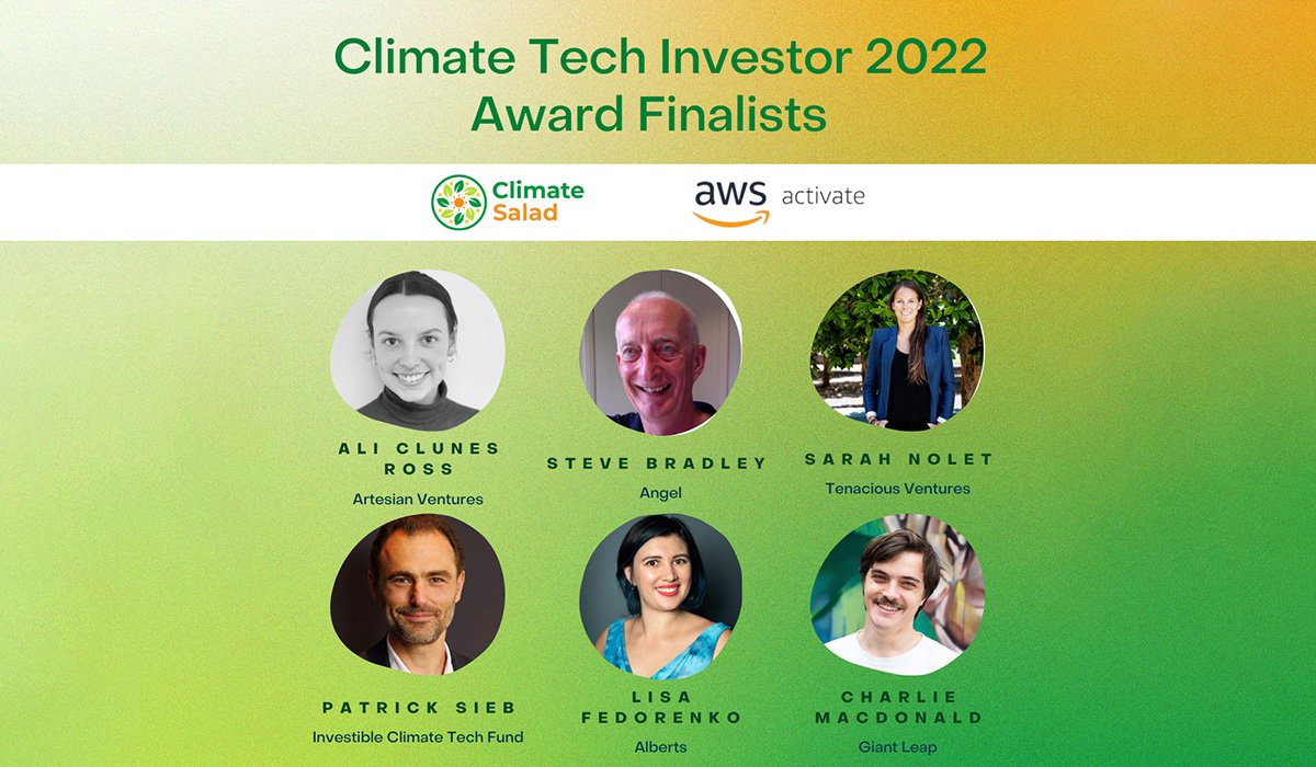 Climate Tech Investor Awards 2022 Finalists
