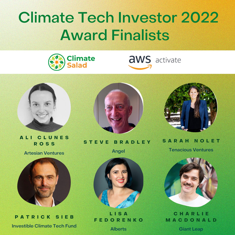 Climate tech investor finalists 2022